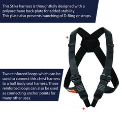 Fusion Climb Stika chest harness reinforced attachment loops for secure anchors