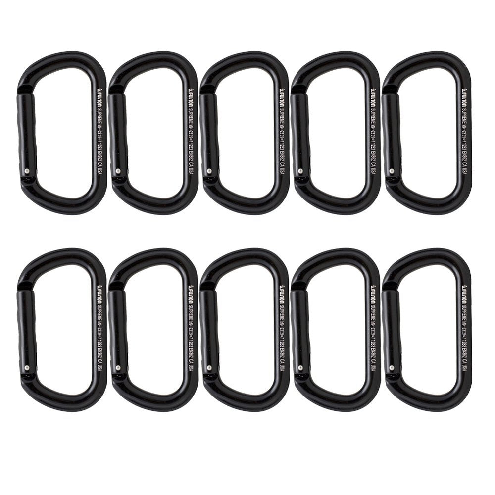 Fusion Climb Supreme Straight Gate Carabiner for secure quick clipping.