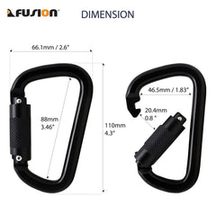Fusion Climb Swift Lock pin nose enhances strength for demanding setups.