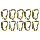 Fusion Climb Tacoma gold auto-lock carabiner front view for heavy-duty use