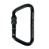 Fusion Climb Tahoe screw locking carabiner close-up displaying the twist-lock for secure outdoor use