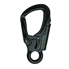 Fusion Climb Tudor snap auto locking carabiner in use for secure rope connections.