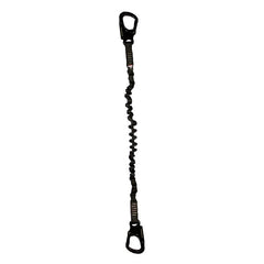 Fusion Helo Retention Lanyard CYB bungee detail shows internal elastic for compact, adjustable length
