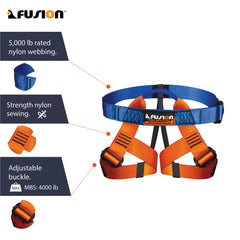 Fusion kids leg loops provide secure, adjustable support for various activities.