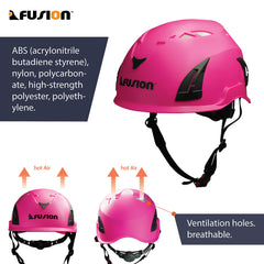 Fusion Meka II ventilation mesh holes keep the head cool during climbs.