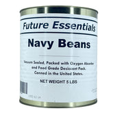 Future Essentials Small White Beans in navy can, pantry staple ready for quick meals