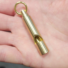 Compact-size FUTURESTEPS brass whistle 2.25 inches for easy carry