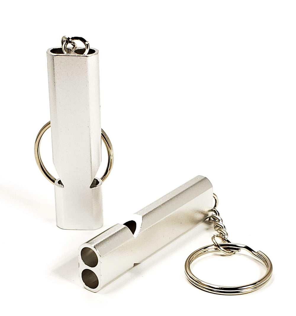 Futuresteps emergency whistle with 30-inch lanyard and carabiner for hiking and safety.