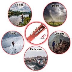 FutureSteps red whistle close-up reveals thickened aluminium for rugged use