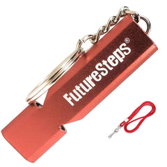 FutureSteps red whistle with lanyard for quick outdoor signaling