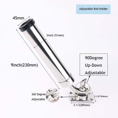 FUTURUP marine-grade stainless steel rod holder shows durability on saltwater adventures.