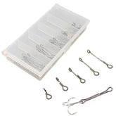 Fuulqgui 50-pack fly tying materials with articulated shanks, hooks and tungsten beads
