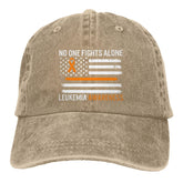fwoeqiz leukemia awareness hat with distressed wash for casual, breathable daily wear