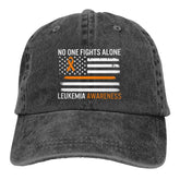 fwoeqiz leukemia awareness hat with distressed washed fabric for casual outdoor wear