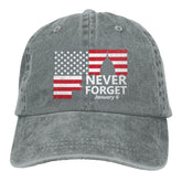fwoeqiz Never Forget Jan 6 Hat top-stitching for durable daily wear