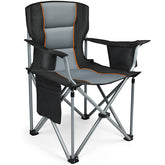 FZIFZI heavy-duty camping chair with oversized seat delivers relaxed outdoor lounging.