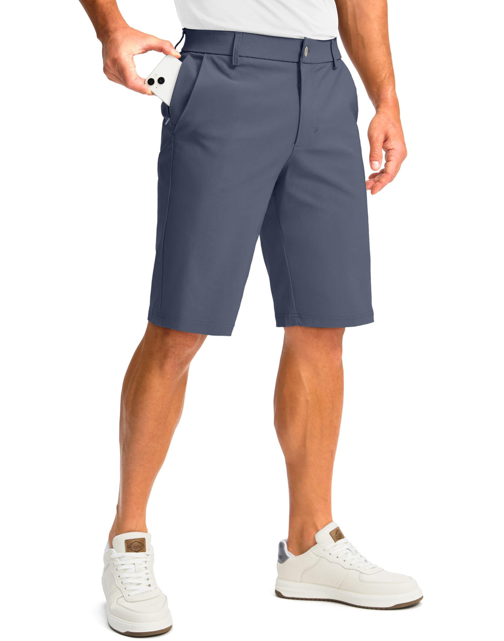 G Gradual golf shorts front view with 11-inch inseam and breathable stretch.