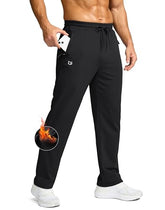 G Gradual men's fleece-lined pants front view—cozy warmth and athletic fit.