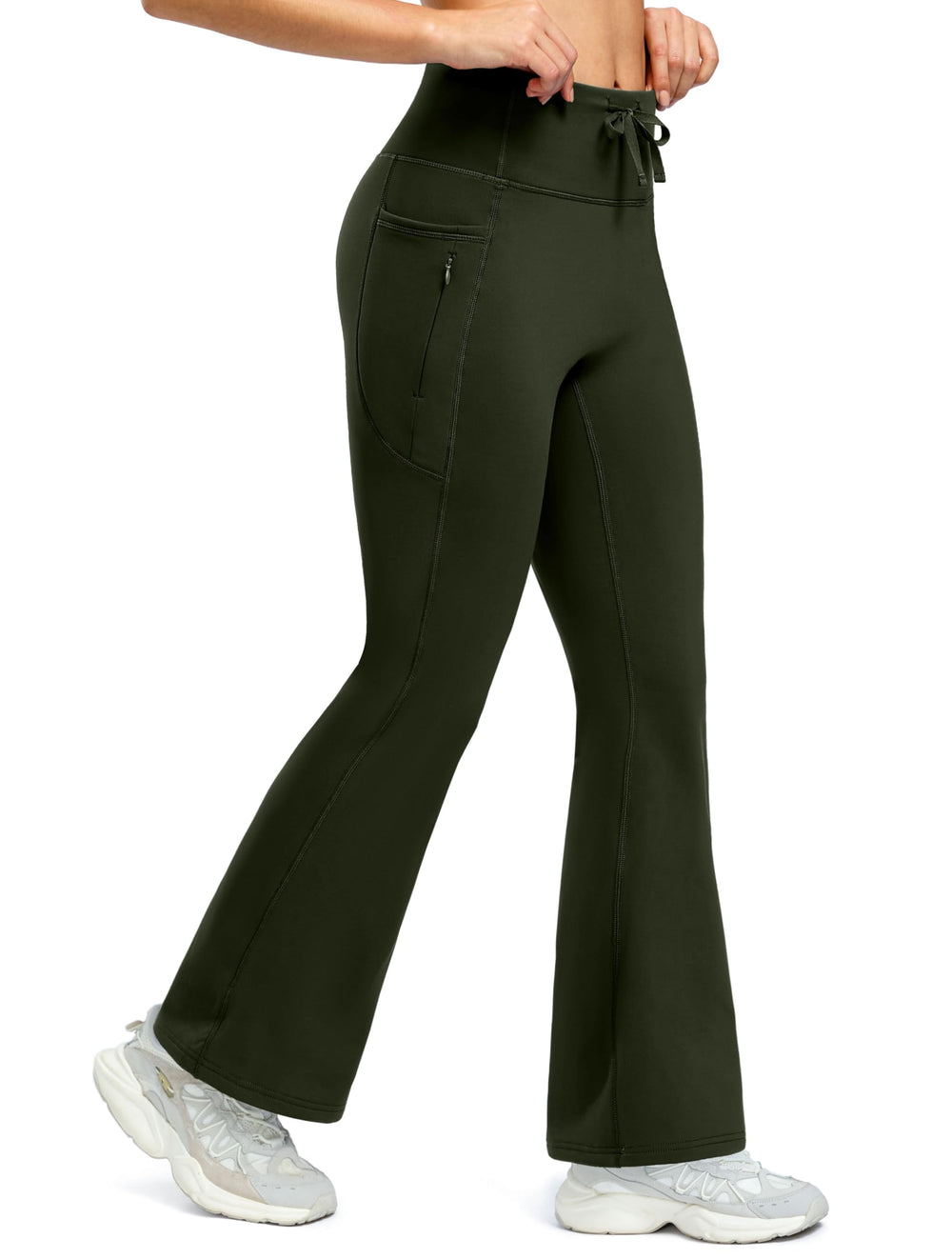 G Gradual women's fleece-lined pants front view; warmth-ready fleece for cold-weather activity.
