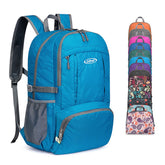 G4Free 40L packable backpack folded pocket demonstrates ultra-compact storage for travel.