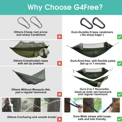 G4Free hammock with sun shade protection for daytime use