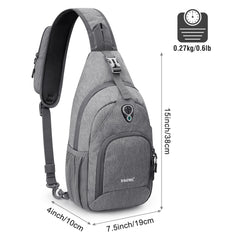 G4Free RFID Sling Bag back pocket detail highlights RFID-blocking security discreetly.