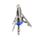 G5 Outdoors DeadMeat Broadhead front view with three blades ready for deployment