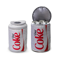 Gabba Goods Diet Coke Cooler Bag front view, portable and spacious for 24 cans.