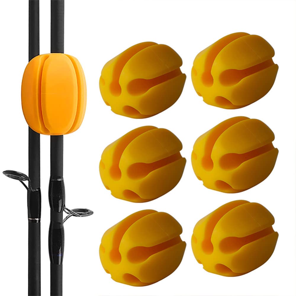 Gaderth 6pc rod holder straps keep rods securely aligned for tidy storage.