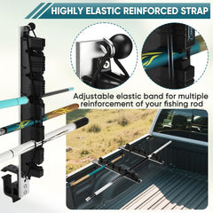 GADFISH adjustable clamp rod holder securing varied rod sizes for a snug fit.