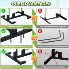 GADFISH ground nails secure the stand against wind during outdoor training.
