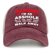 galagro Walk Away Hat front view, breathable mesh for summer comfort