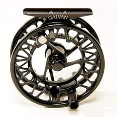 Galvan Brookie Fly Reel reel spool detail in black for finesse casting.