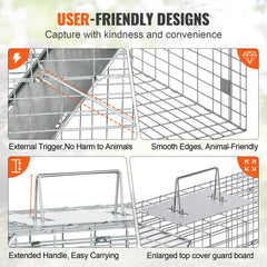 Close-up of galvanized iron trap construction