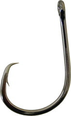 Gamakatsu 209416 octopus hook straight-eye black close-up for heavy-line fishing
