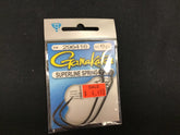 Gamakatsu 296416 Super Line W/Spring hook closeup in black, stealth finish aids bait presentation