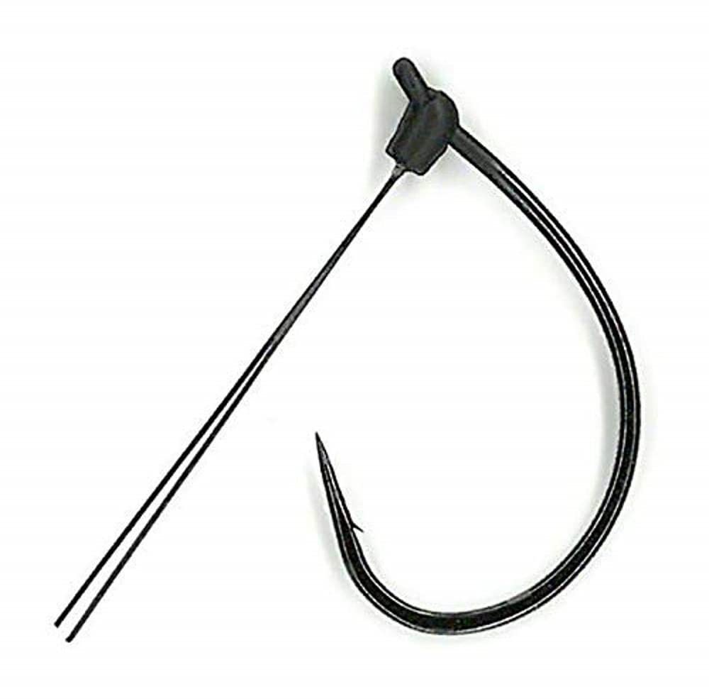 Gamakatsu 367212 G-Finesse Weedless Hook—size 2/0, titanium with guard and Nano Coat for weed-free casts