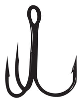 Gamakatsu 47407.5 treble RB NSB 5 hook close-up shows sharp points for reliable hookups.
