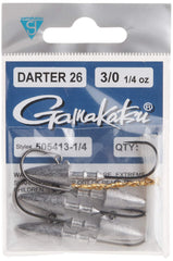 Gamakatsu 505413 one-fourth Darter 26 Jighead packaging demonstrates compact, travel-friendly storage