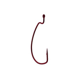 Gamakatsu 58312-25 offset shank worm hook in red for precise worm presentations.
