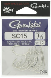 Gamakatsu 67703 SC15 fly hook 1/0 Silver - front view
