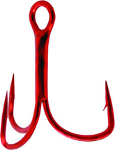 Gamakatsu 77309-2 EWG red treble hook close-up, trusted by pros for performance