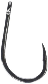 Gamakatsu C14S Glo Bug hook closeup in black size 4 highlights the sharp point