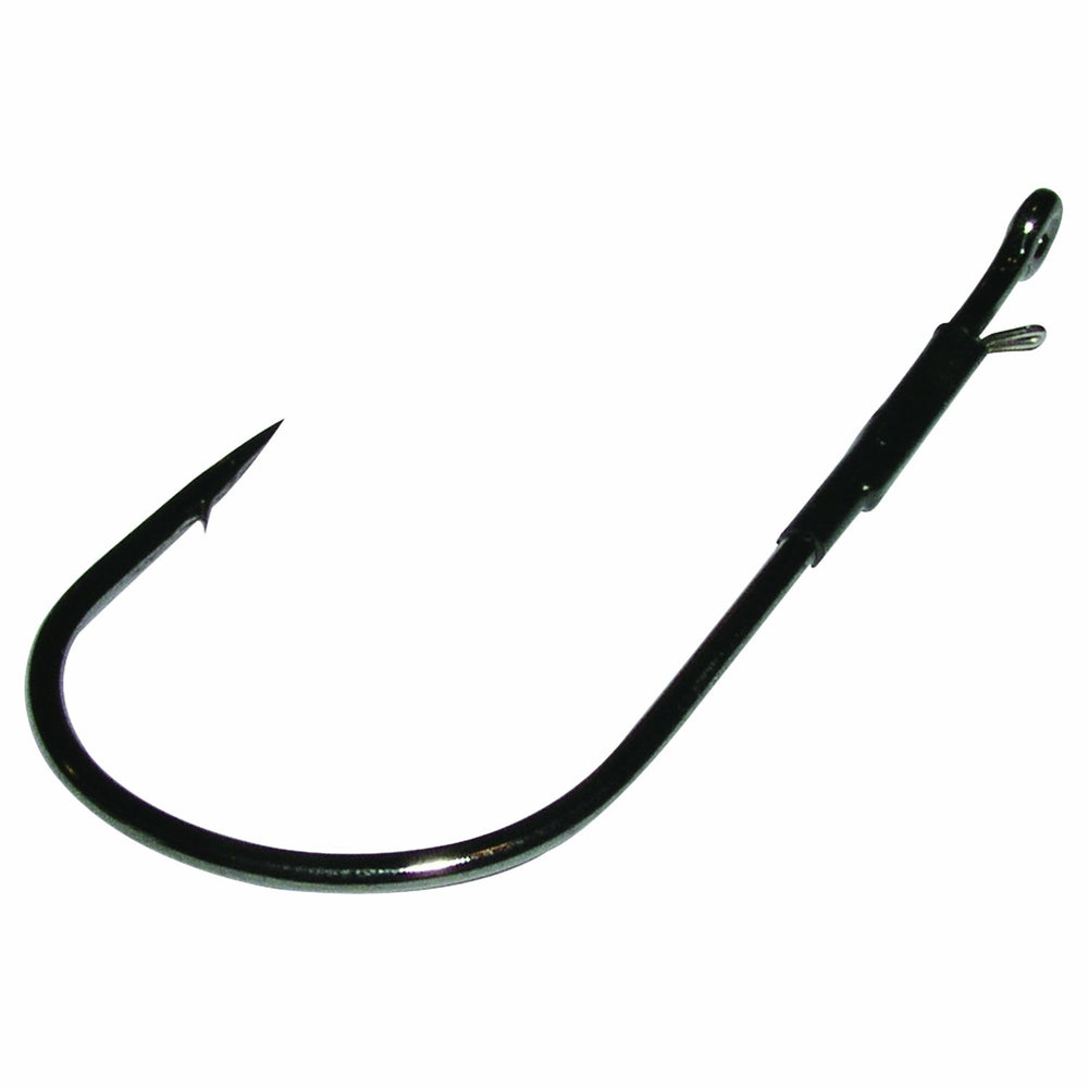 Gamakatsu heavy cover worm hook in black 3/0 for fishing in dense cover.