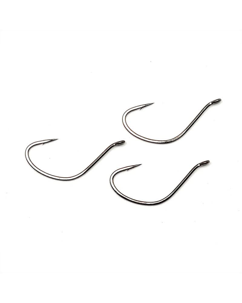 Gamakatsu Micro Perfect Gap Hook NS Black closeup highlighting precision needle point for reliable hookups.