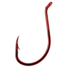 Gamakatsu Red Octopus Hook 4/0 close-up showing sharp point and potential for strong catches