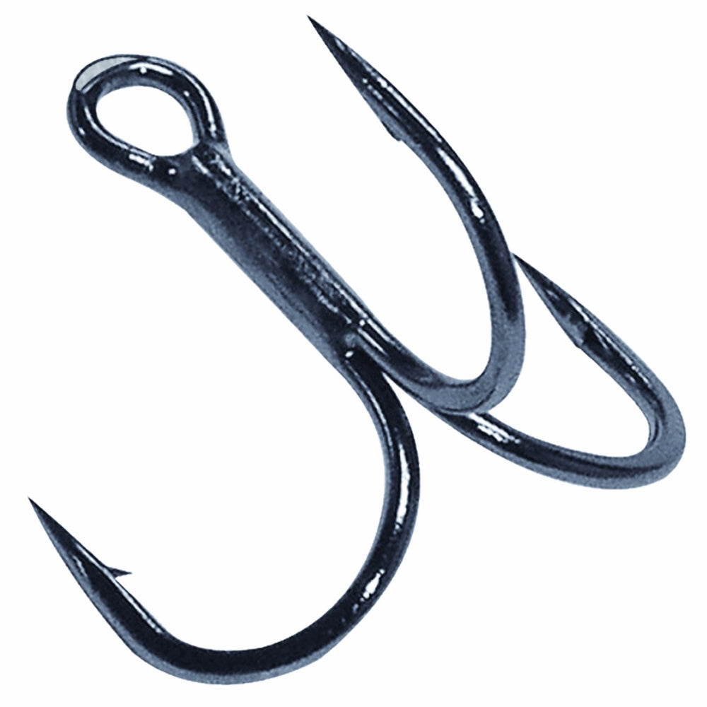 Gamakatsu treble short shank hook in black, reliable hookups and durability