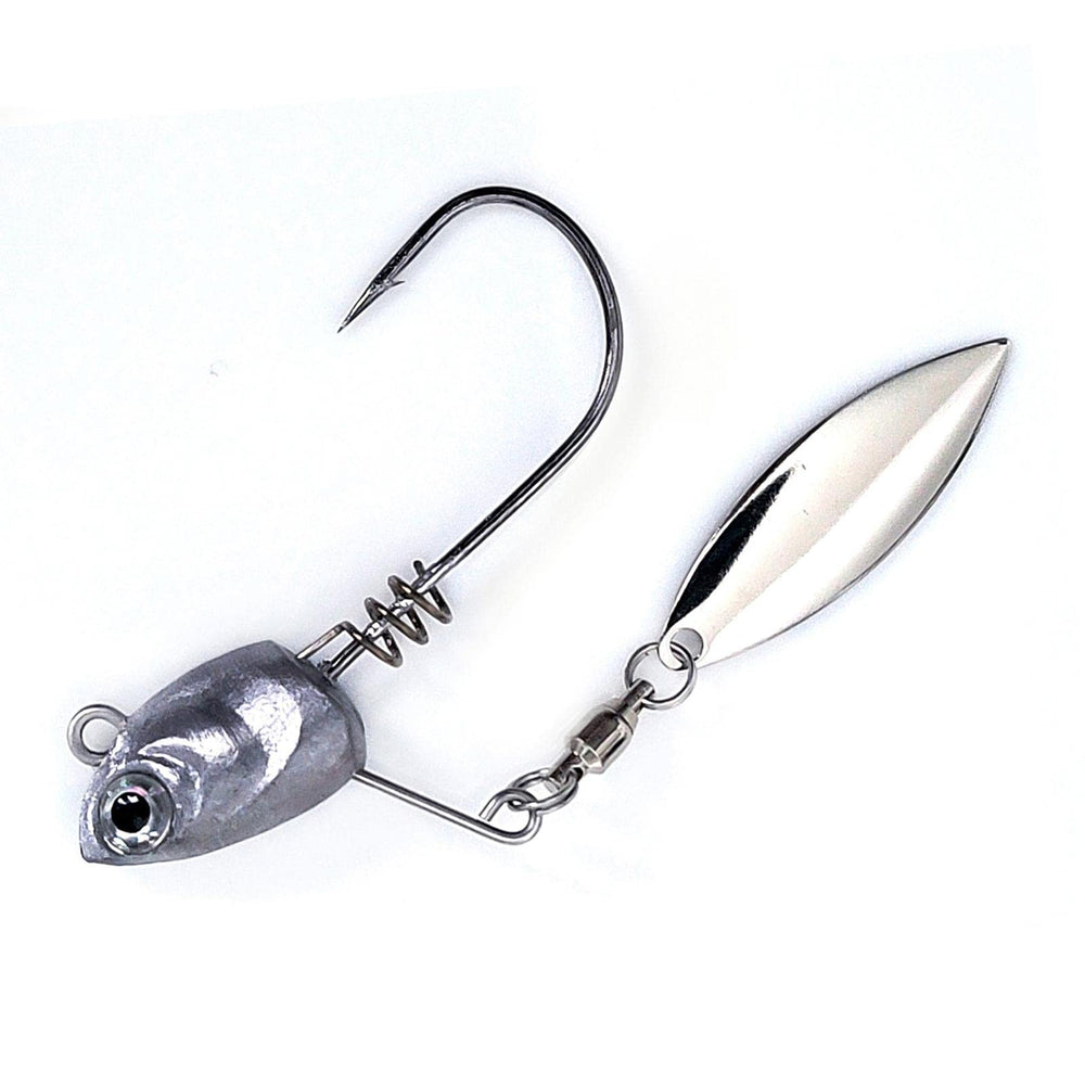 Gamakatsu Under Spin Head Mini 3/8 with lifelike eyes enhances realism for finesse fishing
