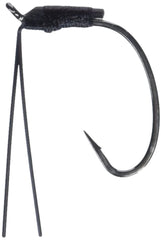 Gamakatsu Wicked Wacky Hook black close-up showing point geometry for durability.