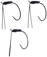 Gamakatsu Wicked Wacky Hook black size 1-0 with a sharp point for quick hook sets.